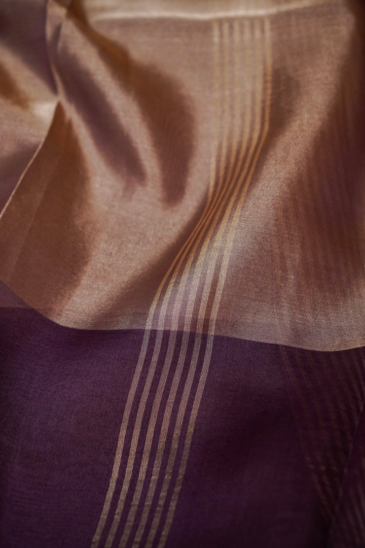 Mauve Majesty Pure Banarasi Brocade Katan Silk Saree View 4