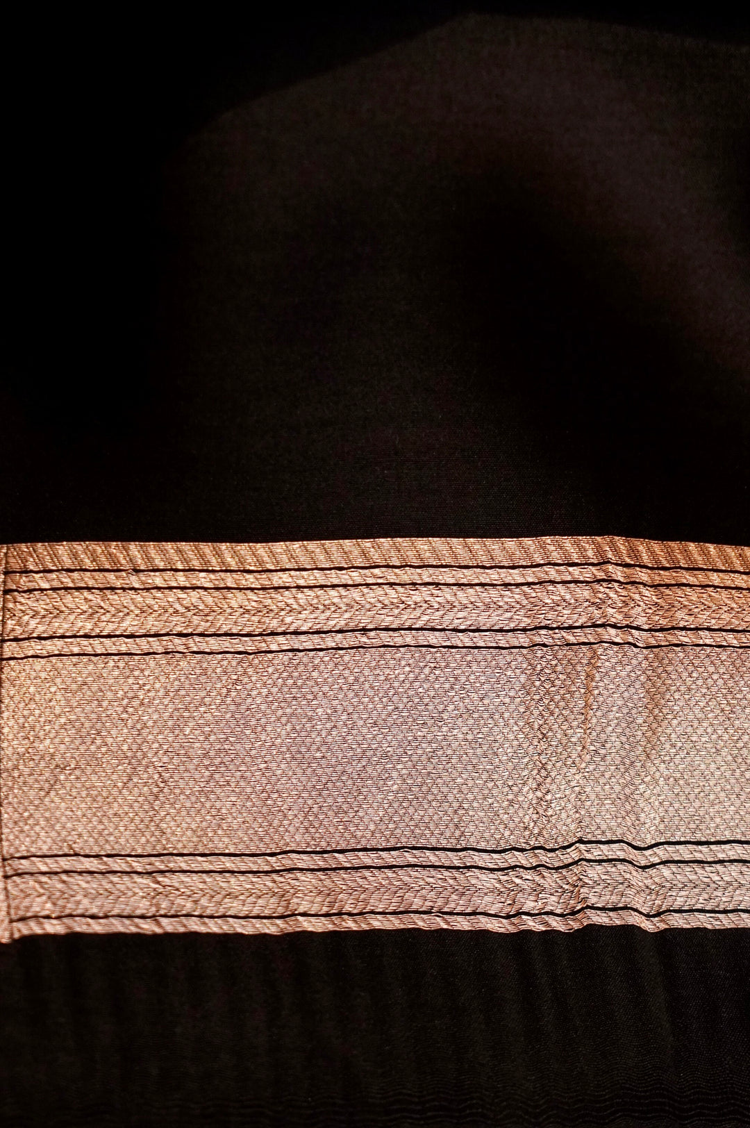 Midnight Royale – Black Banarasi Silk Organza Brocade Saree