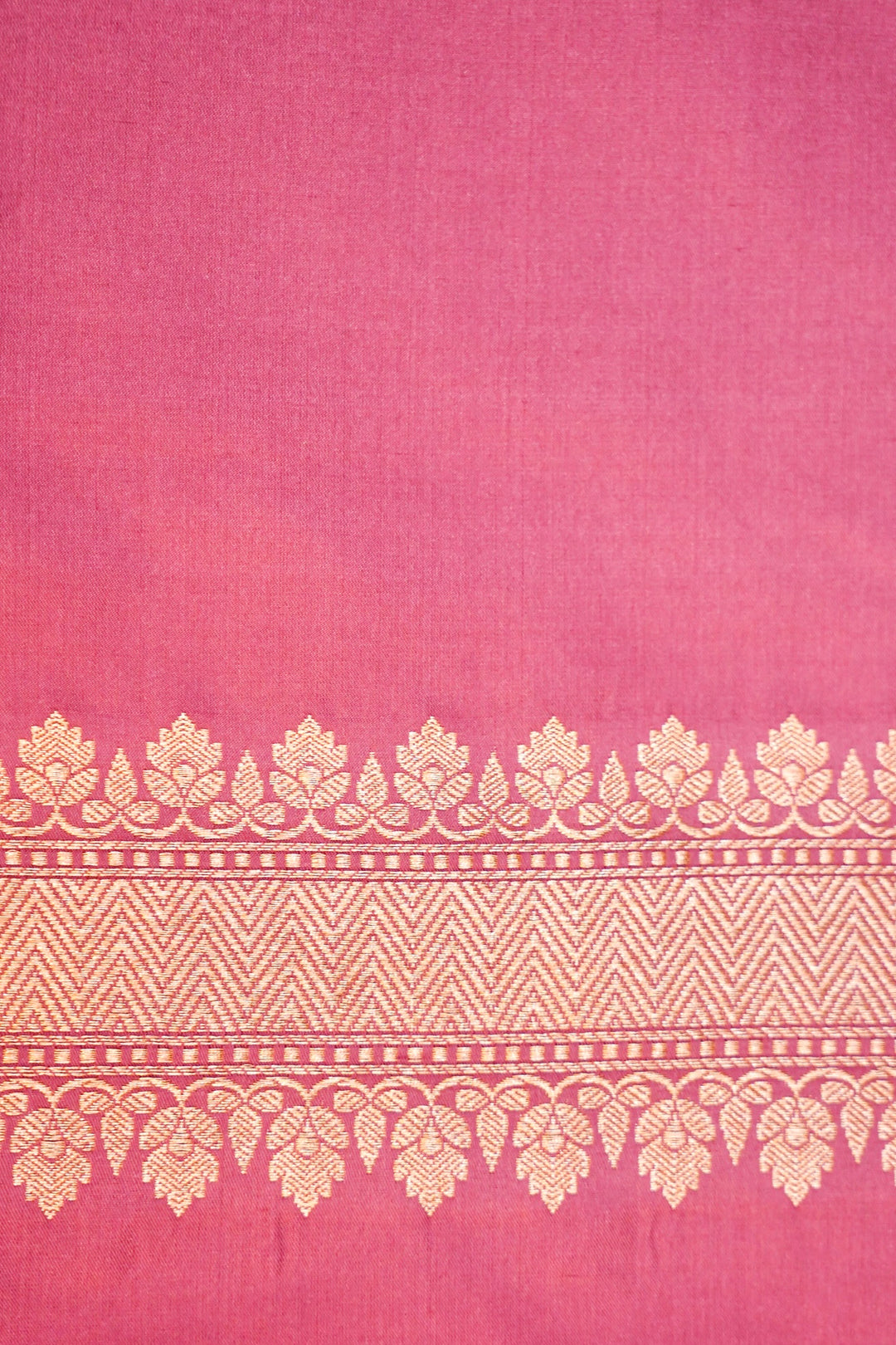 Pink Handloom Pure Banarasi Katan Satin Silk Jangla Saree