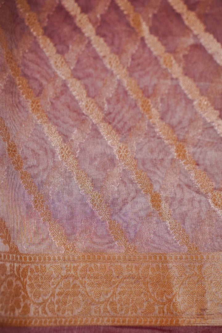 Pink Majesty Pure Banarasi Brocade Katan Silk Saree View 5