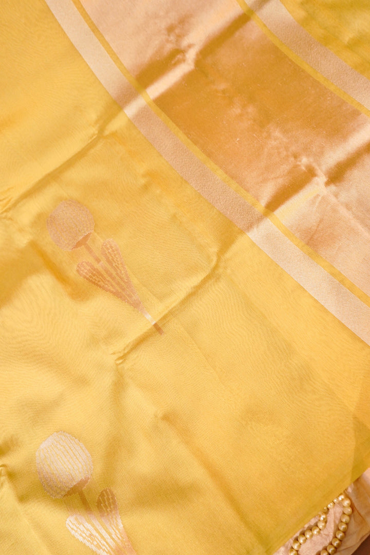 Pista Green Pure Tissue Soft Silk Saree with Sonaroopa Boota