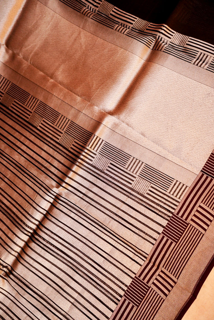 Black Pure Organza Silk Saree with Brocade Organza Body and Silk Border