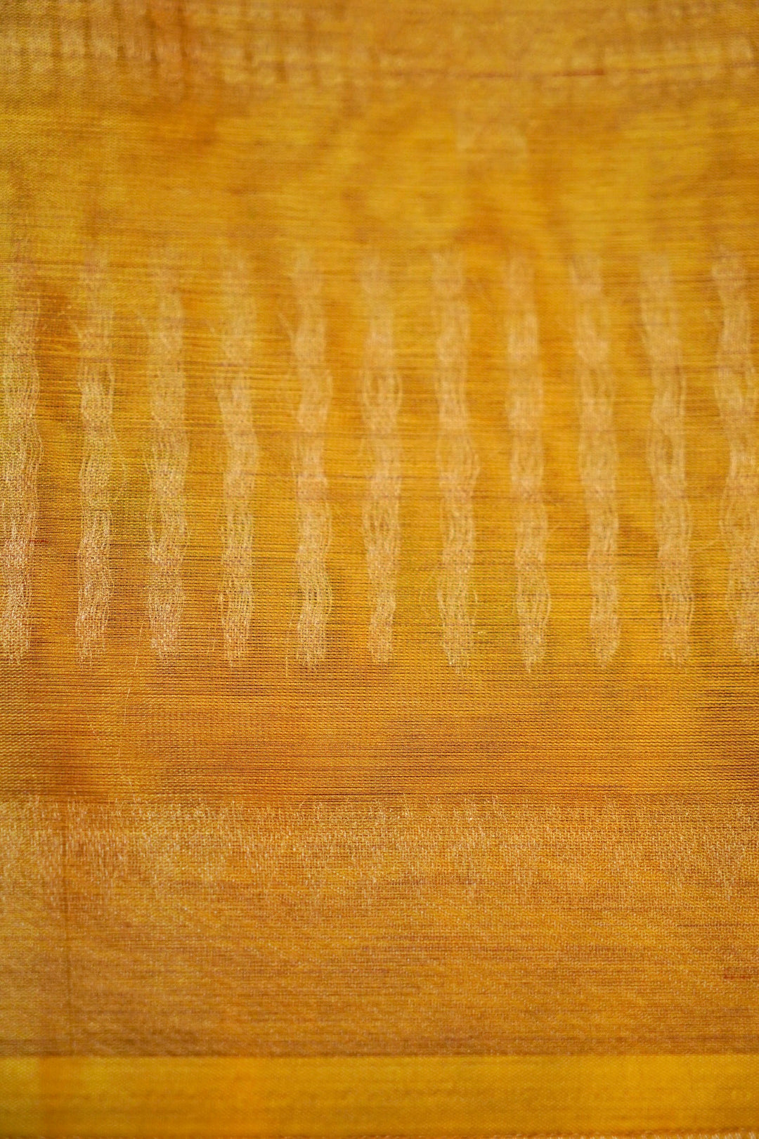 Banarasi Golden Tissue Silk Saree with Silver Zari Weave