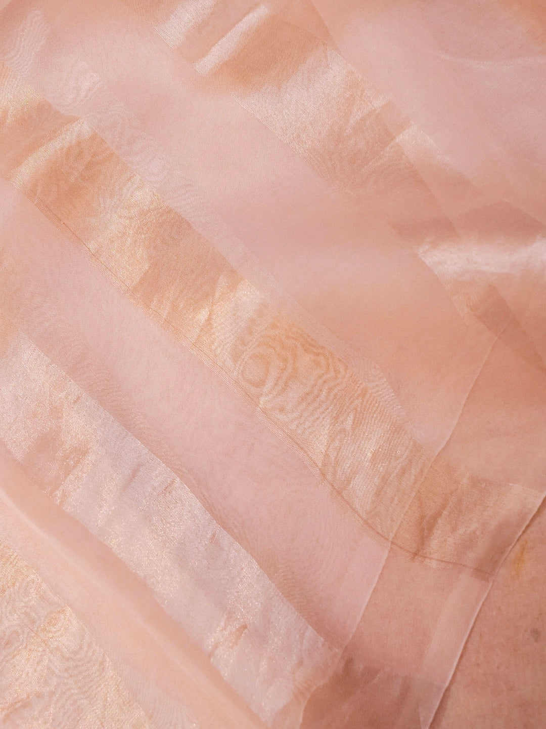 Pastel Pink Pure Chiniya Silk Printed Suit with Kadwa Organza Dupatta View 5