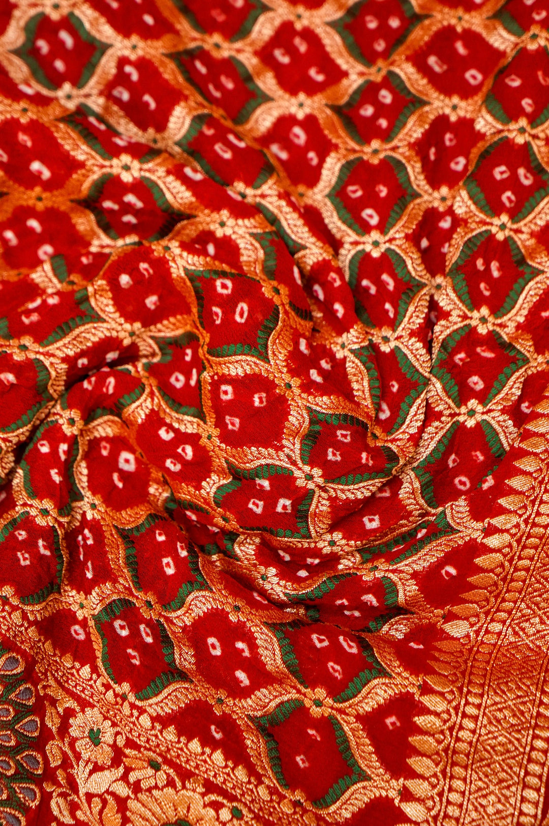 Handwoven Meenakari Pure Khaddi Georgette Kimkhwab Saree View 5