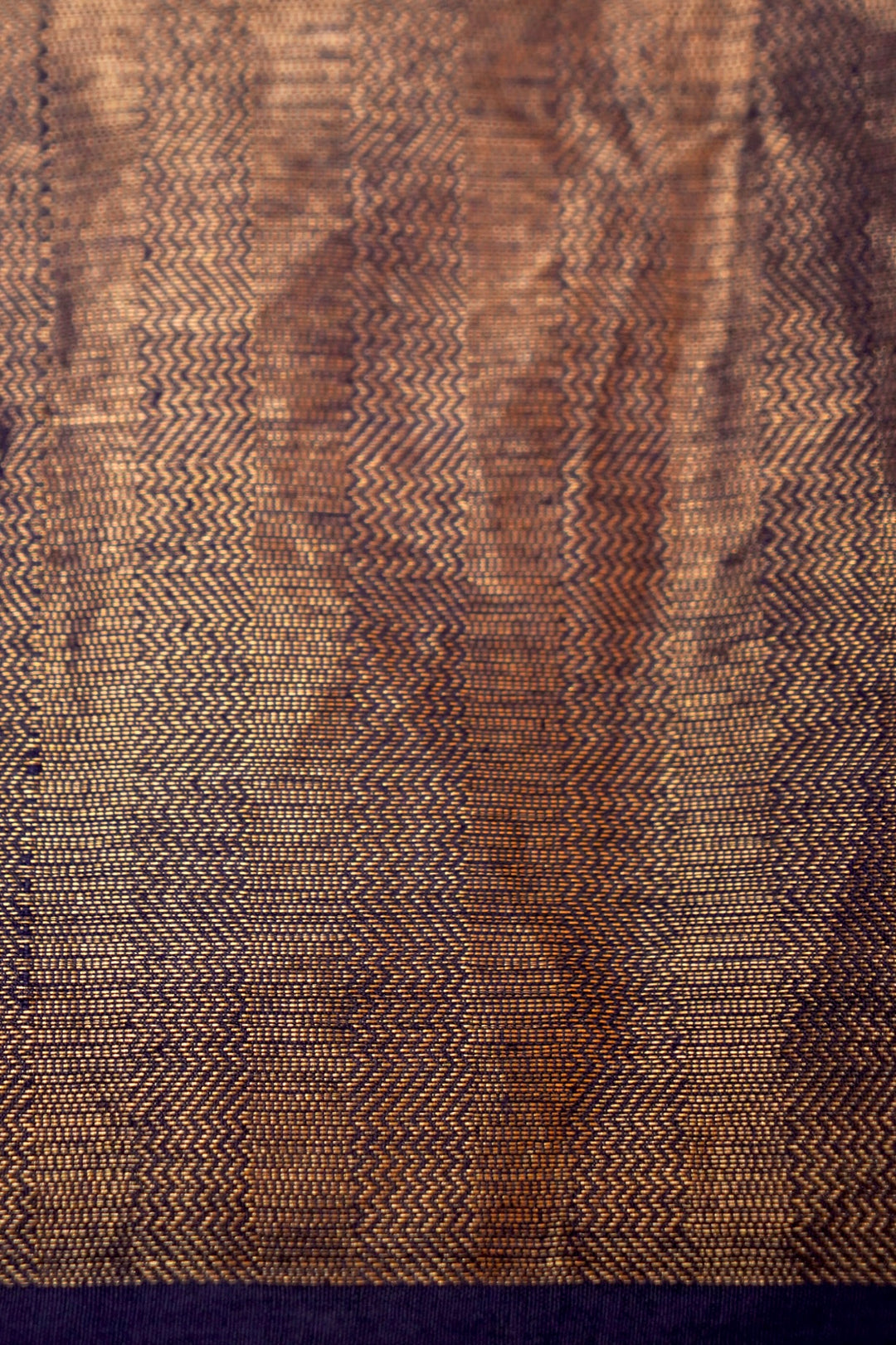 Golden Navy Elegance Contemporary Organza Tissue Saree View 7