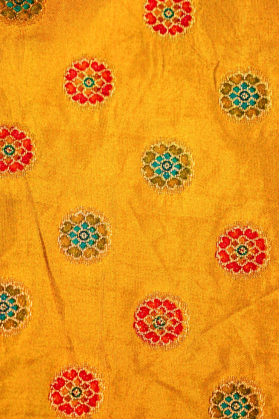 Golden Dawn Yellow Crepe Silk Saree Radiating Sunshine Elegance
