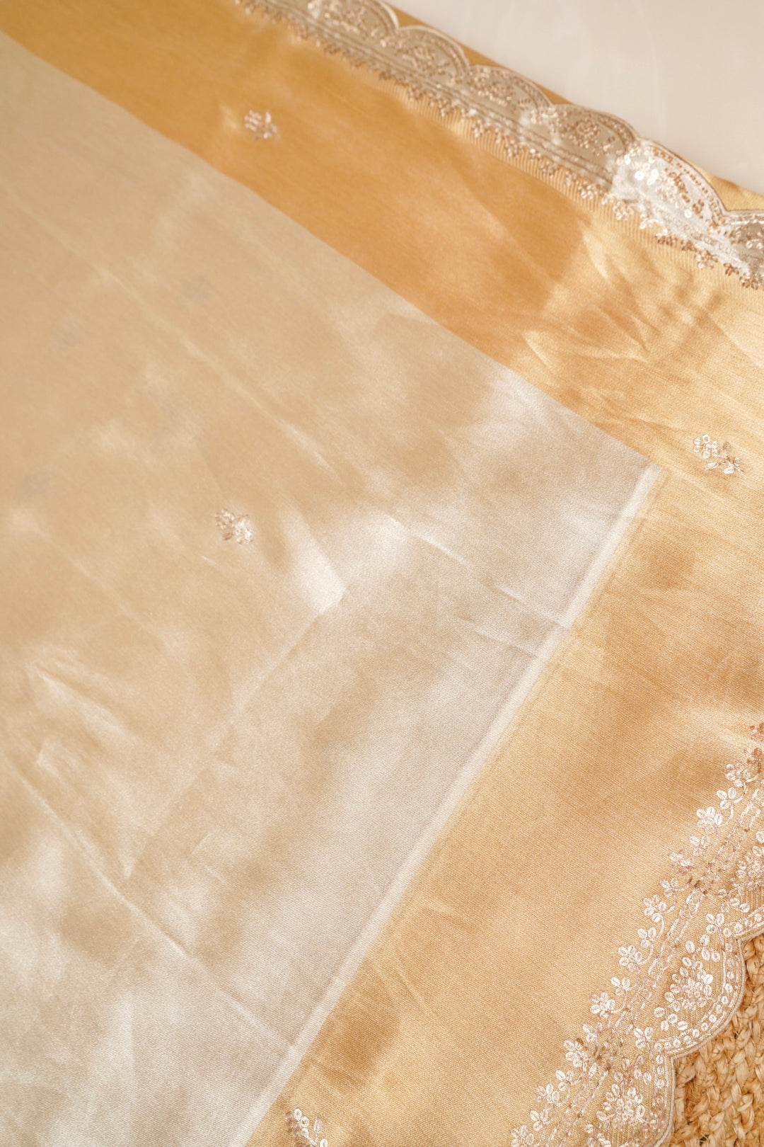 Designer Banarasi Soft Brocade Saree with Pita Zari Hand Embroidery