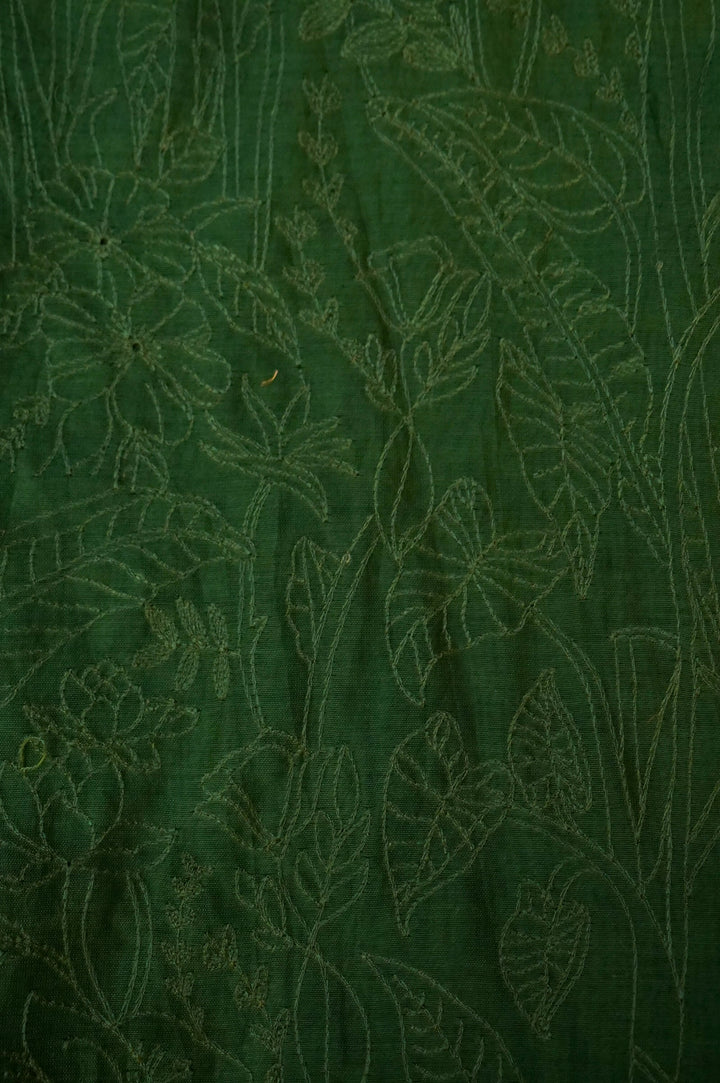 Regal Green Chanderi Silk Suit Zardozi & Pichwai Embroidered Royal Ensemble