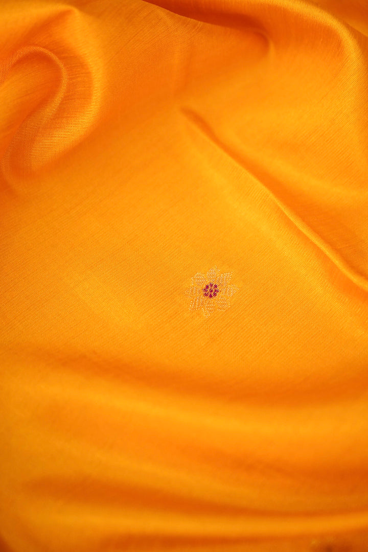 Yellow Banarasi Silk Saree with Paithani Border and Paithani
