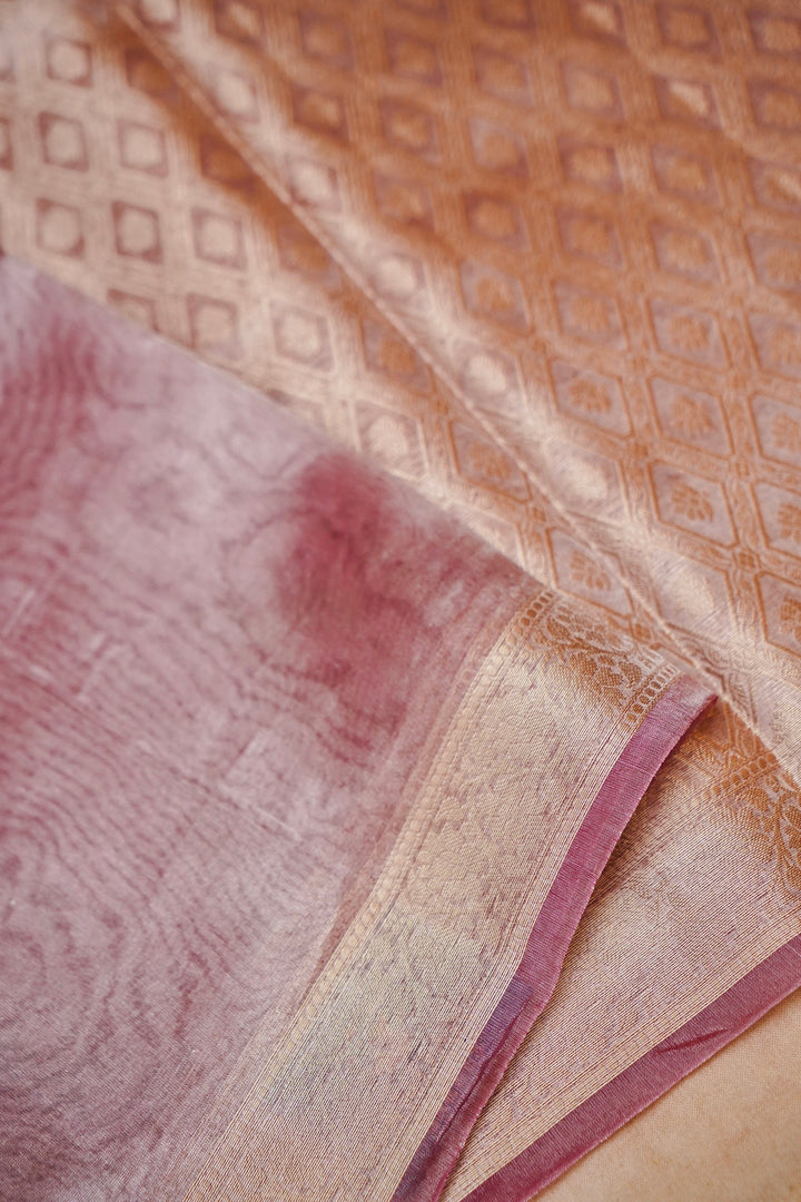 Pink Majesty Pure Banarasi Brocade Katan Silk Saree View 3
