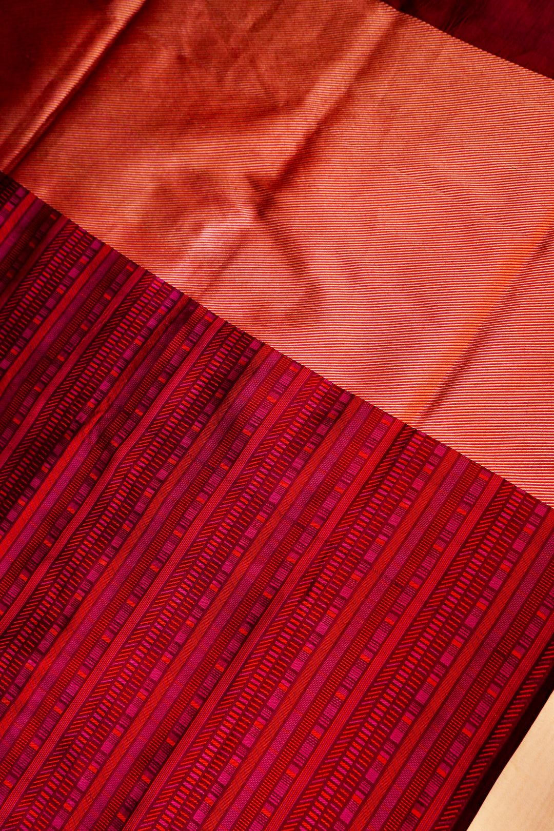 Wine Pure Katan Tanchoi Silk Contemporary Banarasi Saree