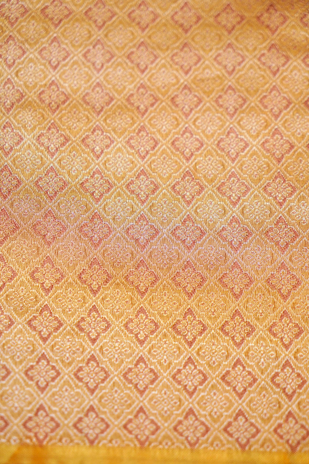 Golden Banarasi Tissue Silk Saree with Zari Nandi Motifs