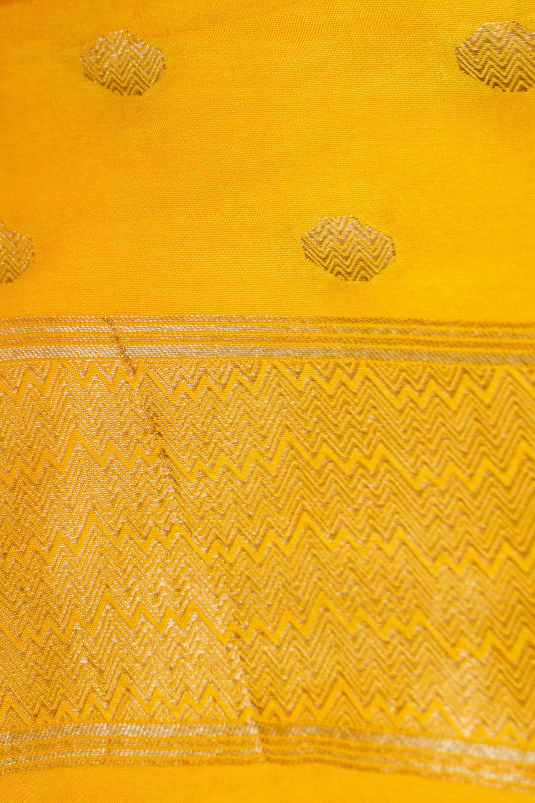Haldi Wear Yellow Pure Mashru Saree with Contemporary Design Patterns