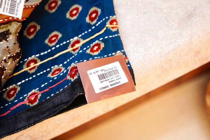 Art-Inspired Teal Blue Crepe Silk Saree – Soft Drape with Unique Figure Prints