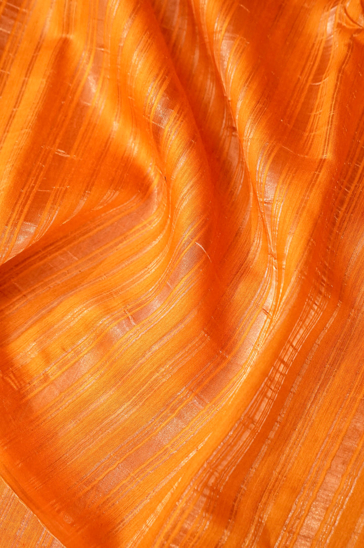 Yellow Pure Banarasi Silk Saree with Stripes & Shibori Weaving Haldi Ceremony