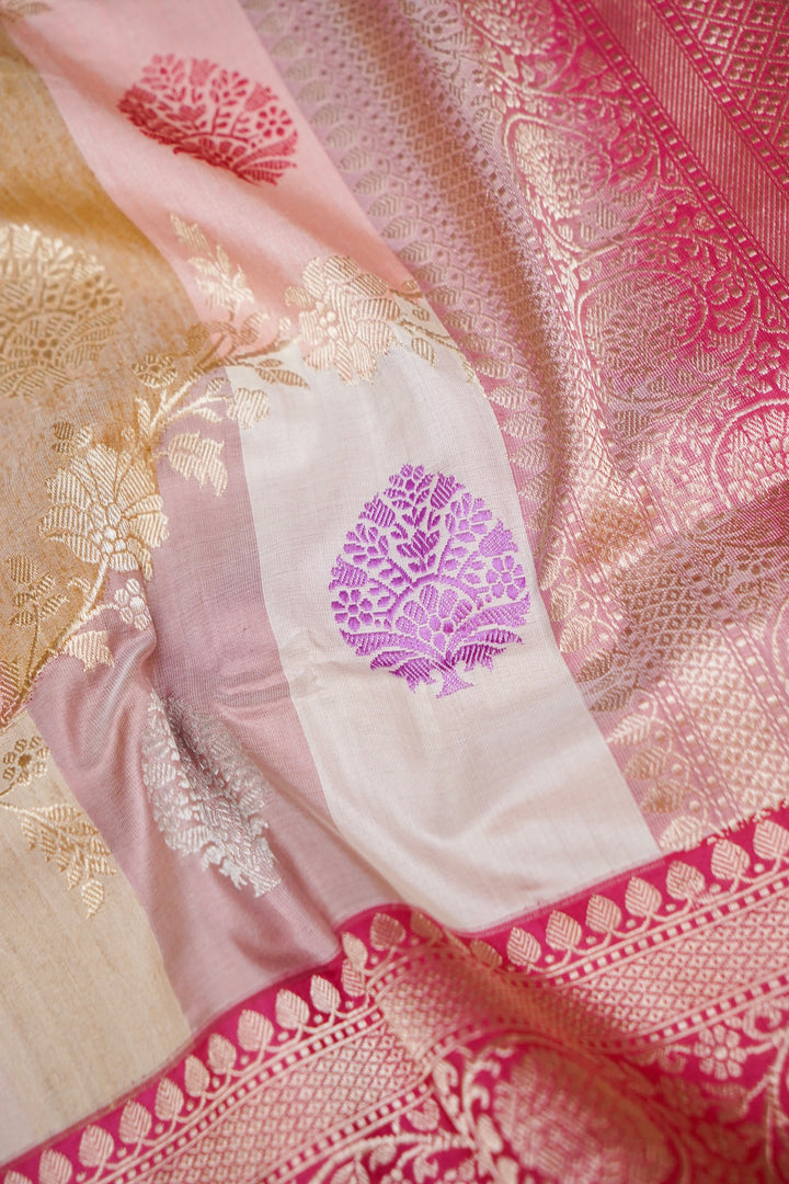 Handwoven Banarasi Kadwa Pure Katan Silk Rangkaat Saree