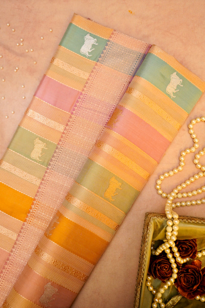 Nandini – Handwoven Rangkat Banarasi Pure Organza Tissue Silk Saree