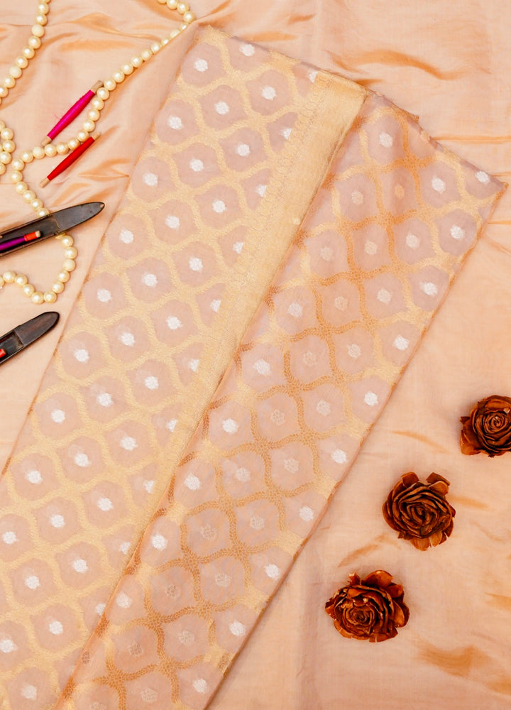 Handwoven Banarasi Lavender Pure Tissue Katan Silk Saree