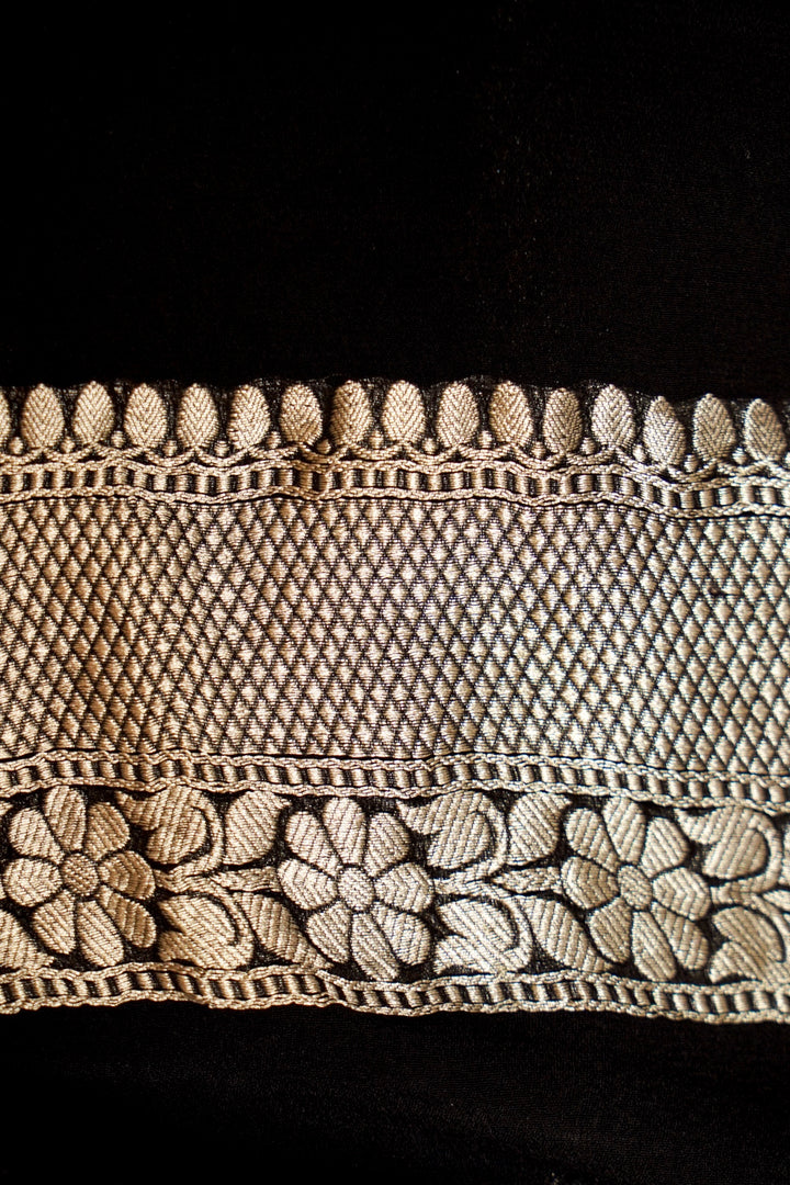 Handloom Red Pure Banarasi Khaddi Georgette Saree with Contrast Border &amp; Pallu