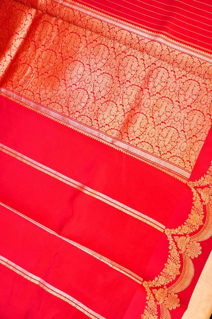 Handwoven Banarasi Pink Pure Katan Silk Bridal Saree