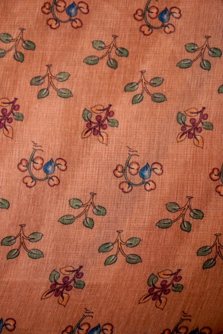 Heritage Elegance Kota Saree with Aari Tari Leheriya Weave Kalamkari Art Pallu Blouse