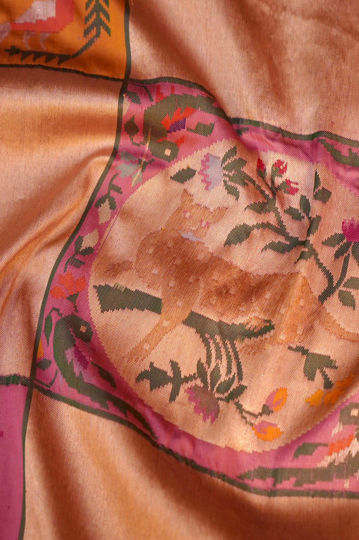 Gulabi Rooh – Handwoven Onion Pink Banarasi Pure Katan Silk Saree