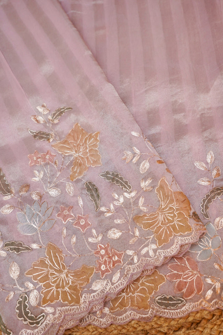 Pure Soft Tissue Saree with Pitta Zari &amp; Placement Hand Painting