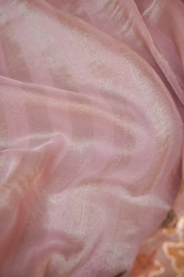 Pure Soft Tissue Saree with Pitta Zari &amp; Placement Hand Painting
