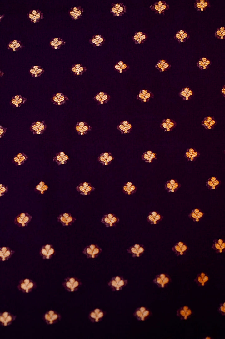 Handwoven Banarasi Georgette Chiffon Suit Set with Bandhani Meenakari Jaal Dupatta