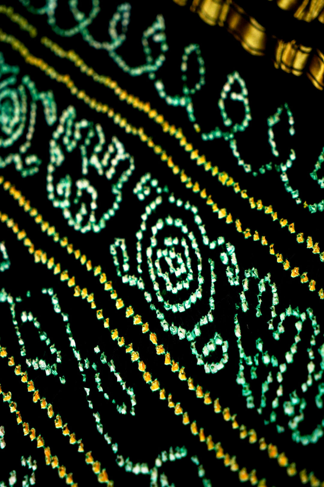 Timeless Bridal Grace Dark Green Gharchola Silk Saree with Zari Checks & Bandhej Motifs