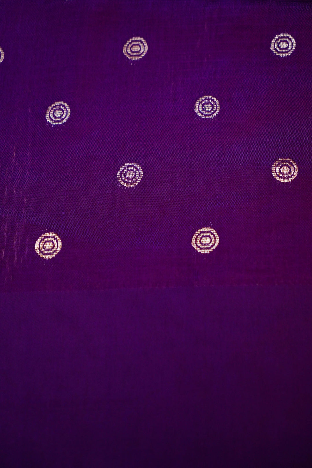 Purple Kota Check Saree with Birds Motif Silk Border