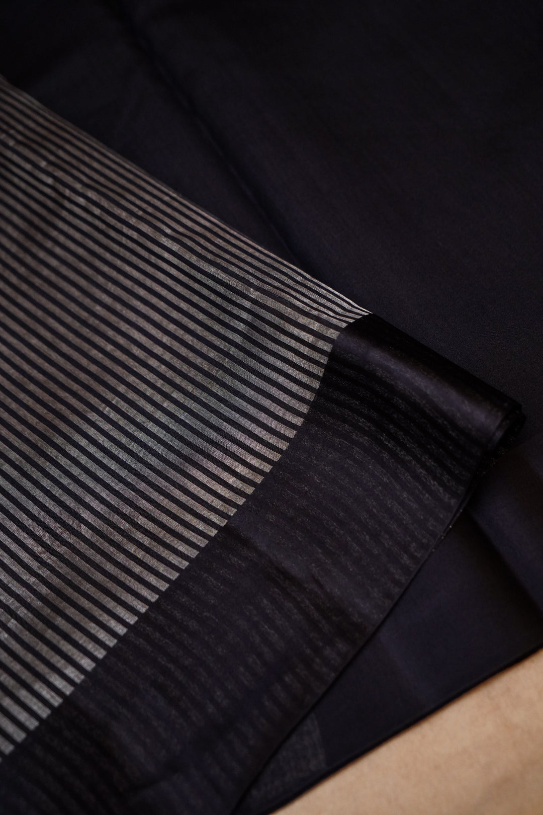 Cocktail Stripes Contemporary Banarasi Tissue Silk Saree View 3