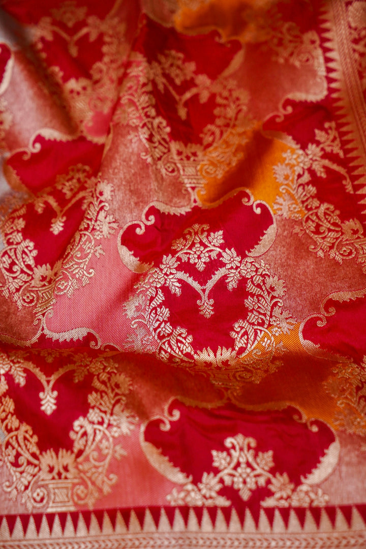 Rangon Ki Lehar Handwoven Banarasi Rangkaat Pure Katan Silk Saree View 5