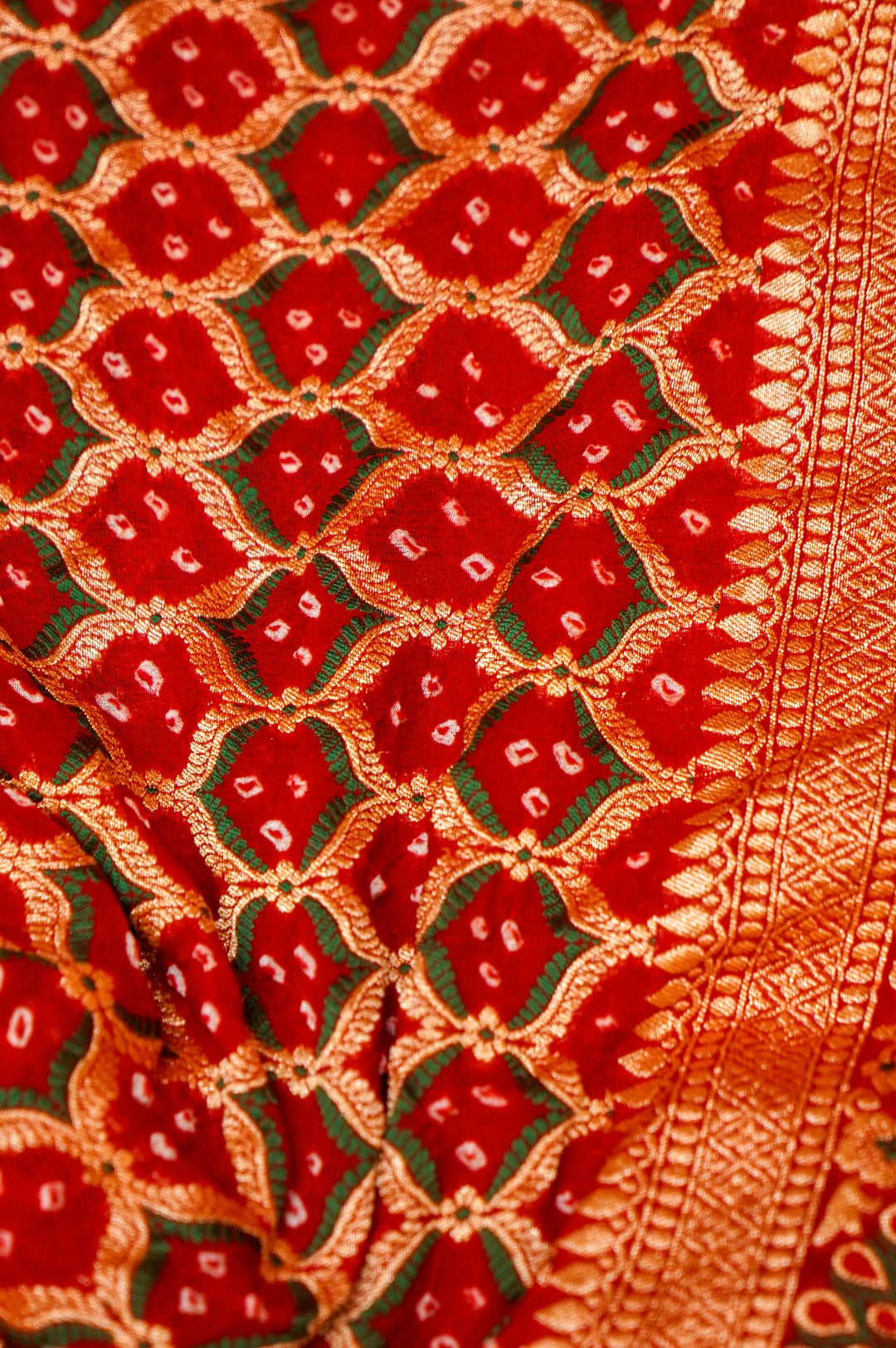Handwoven Meenakari Pure Khaddi Georgette Kimkhwab Saree View 6