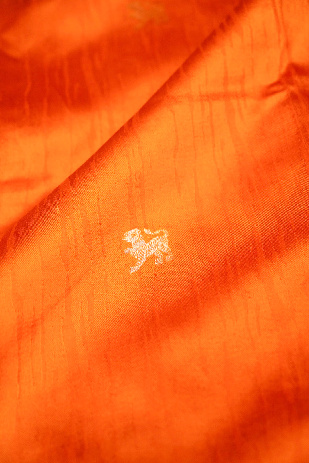 Yellow Banarasi Pure Katan Silk Saree with Zari Tiger Motif