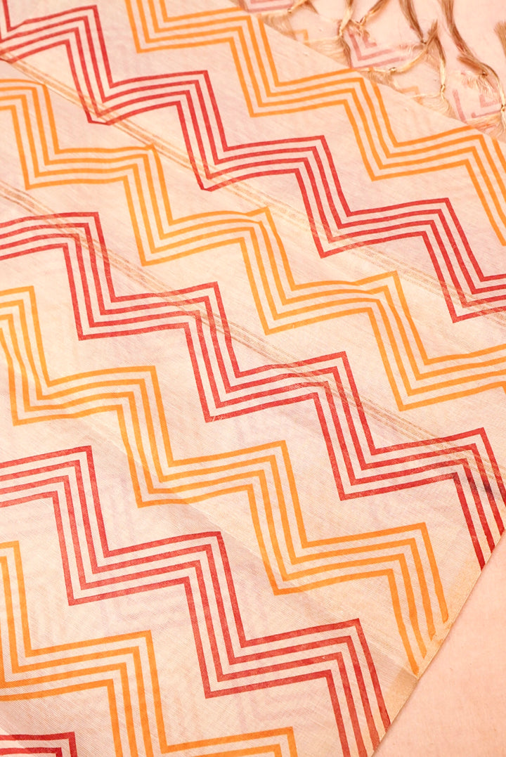 Radiant Rose Gold Chanderi Tissue Ensemble with Zardozi Detailing