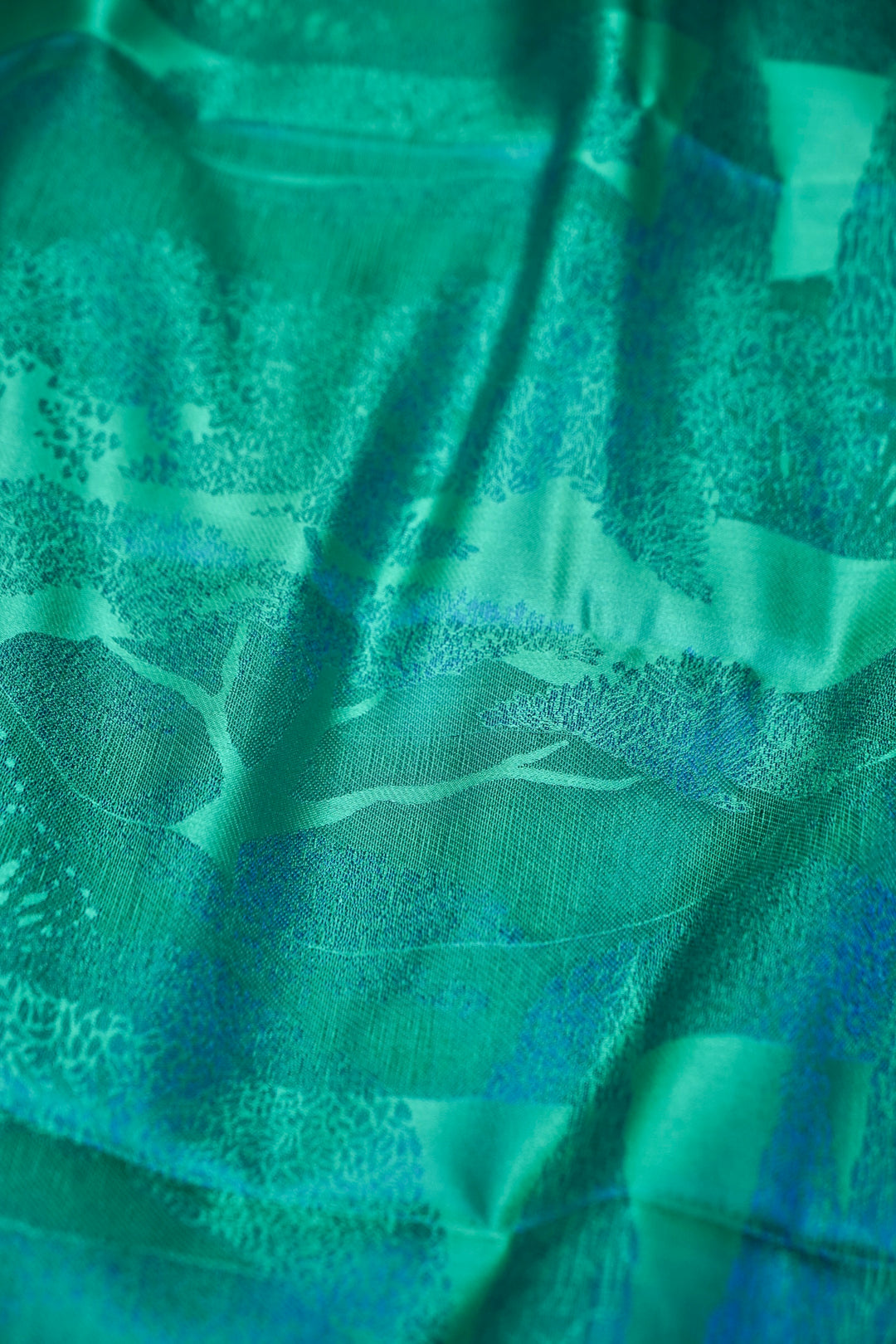 Sage Green Handwoven Pure Banarasi Tanchoi Silk Saree