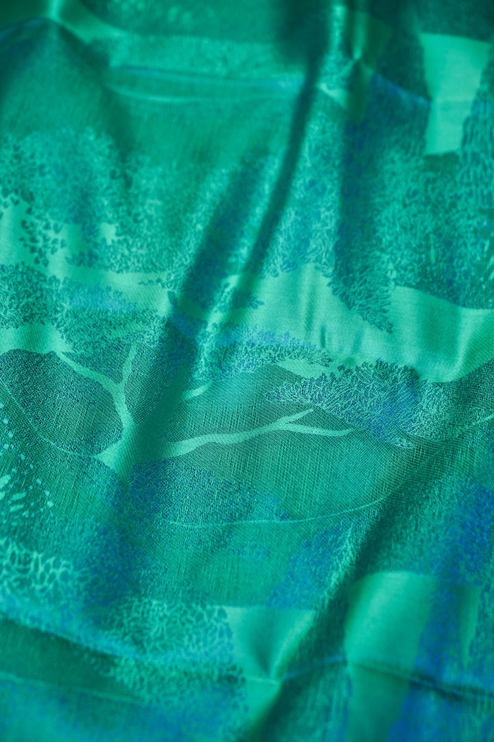Sage Green Handwoven Pure Banarasi Tanchoi Silk Saree