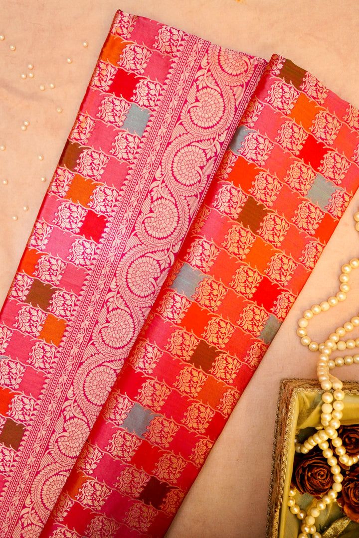 Gulnaar Rangkat – Handwoven Banarasi Pure Katan Silk Saree