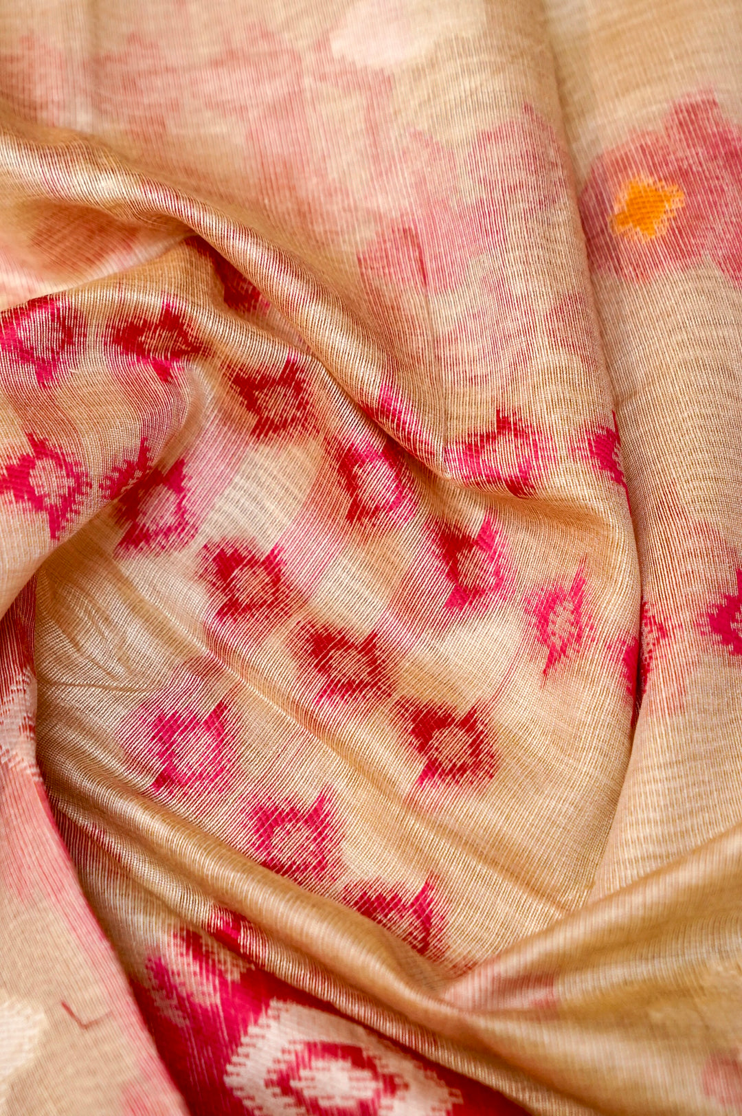 Off White Ikat Print Unstitched Suit Set