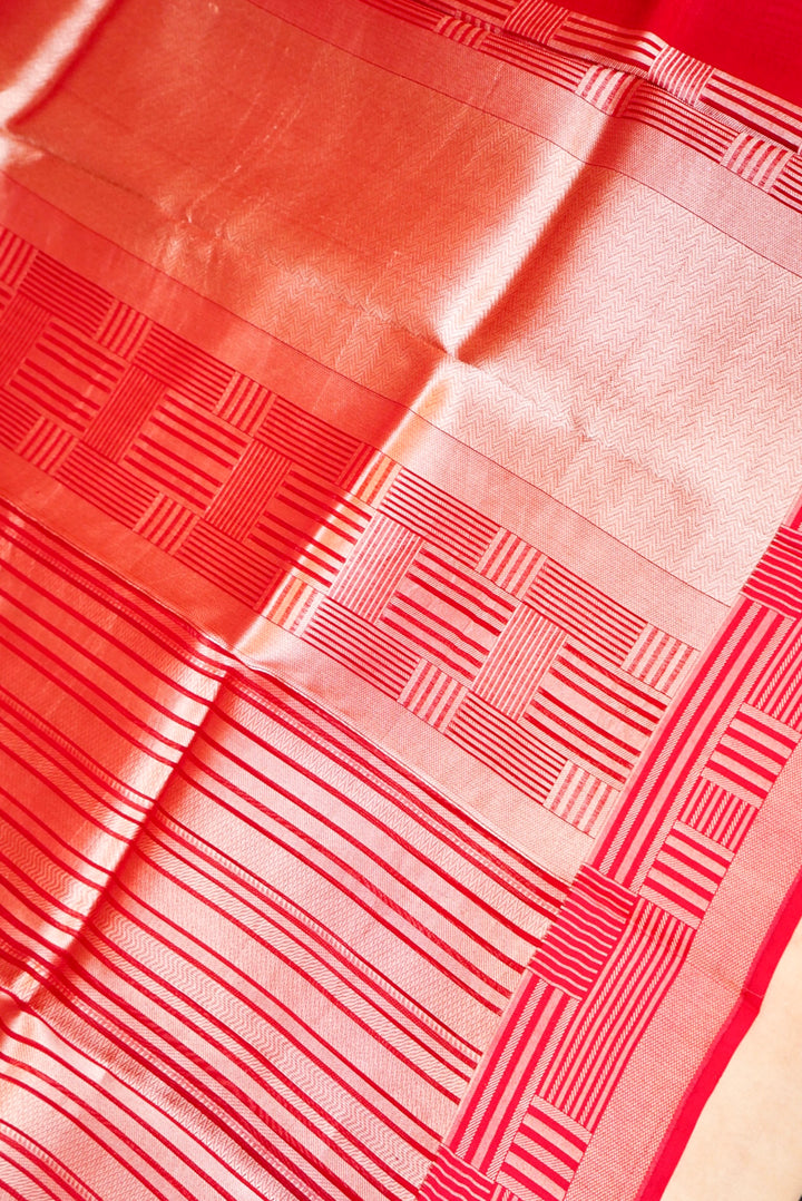 Pink Pure Organza Silk Saree with Brocade Organza Body and Silk Border
