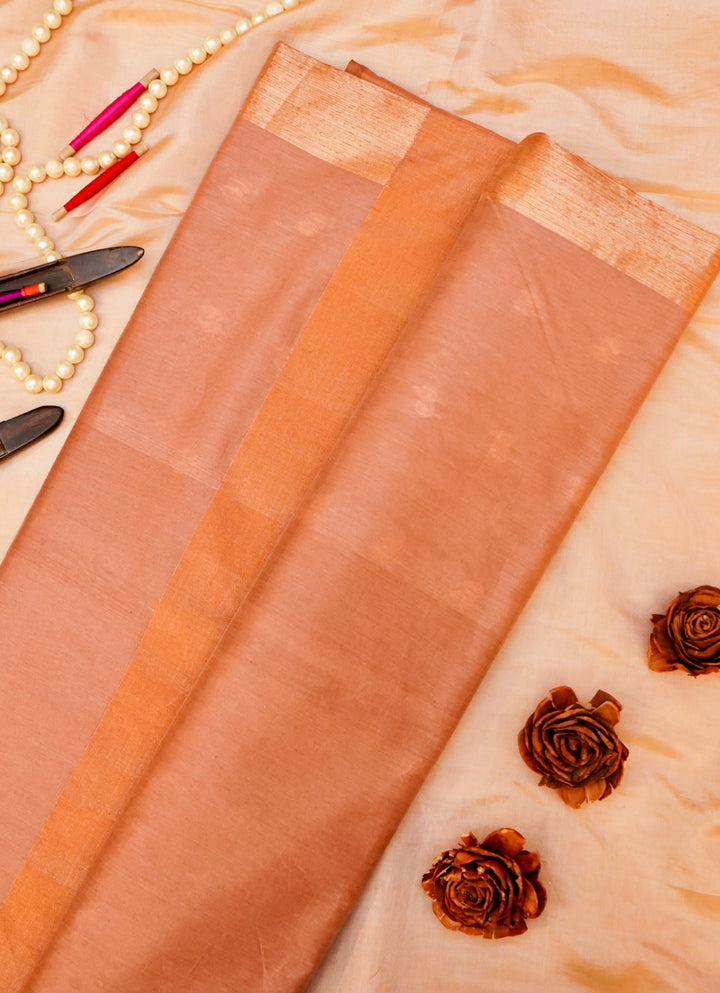 Pure Banarasi Handloom Silk Cotton Saree with Heavy Kadwa Pallu and Blouse