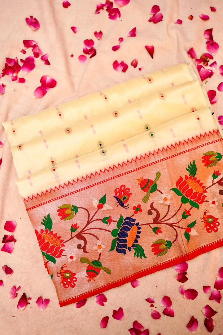 Banarasi Silk Saree with Paithani Inspired Weaving Pattern