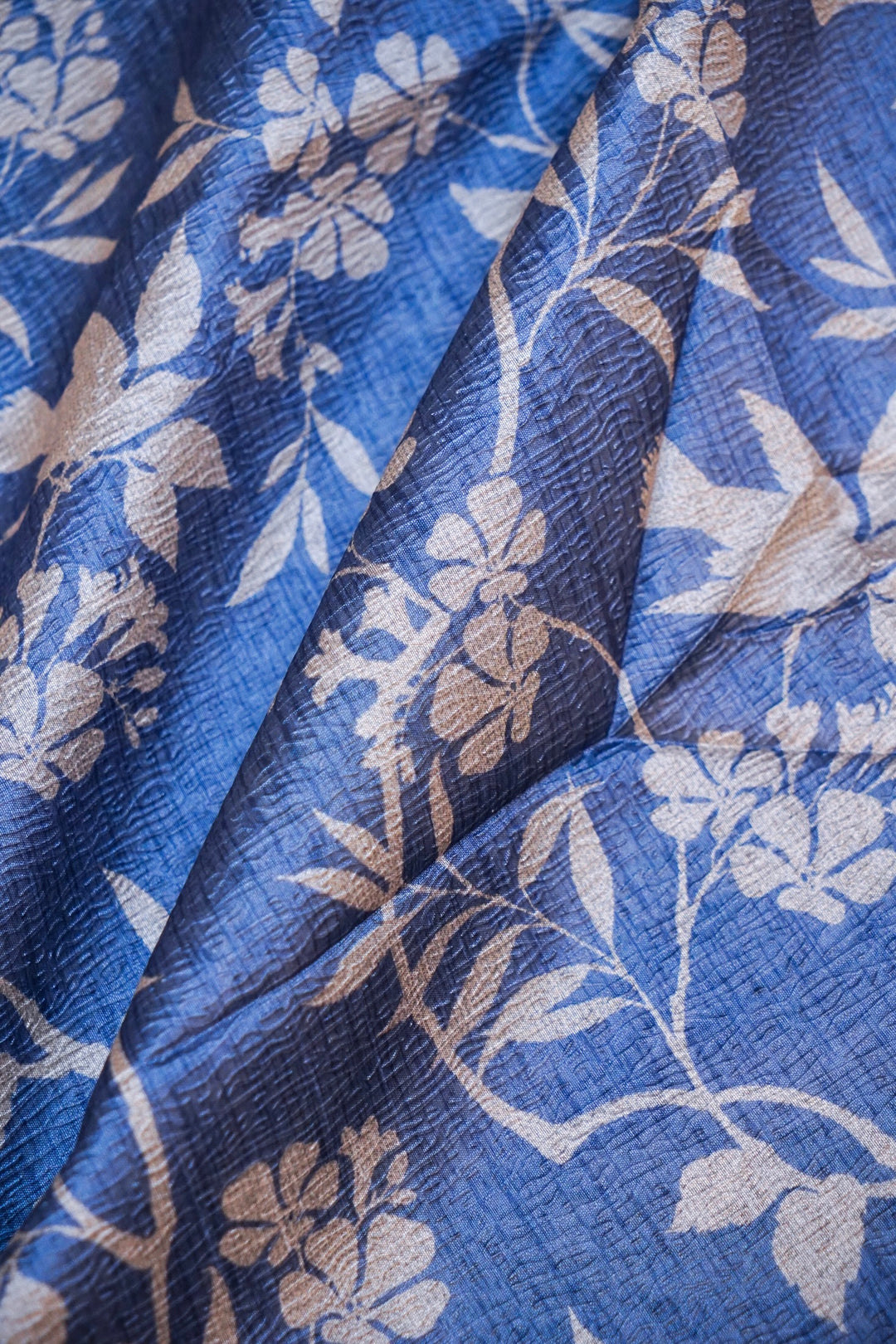 Graceful Light Blue Banarasi Crush Tissue Silk Suit Set