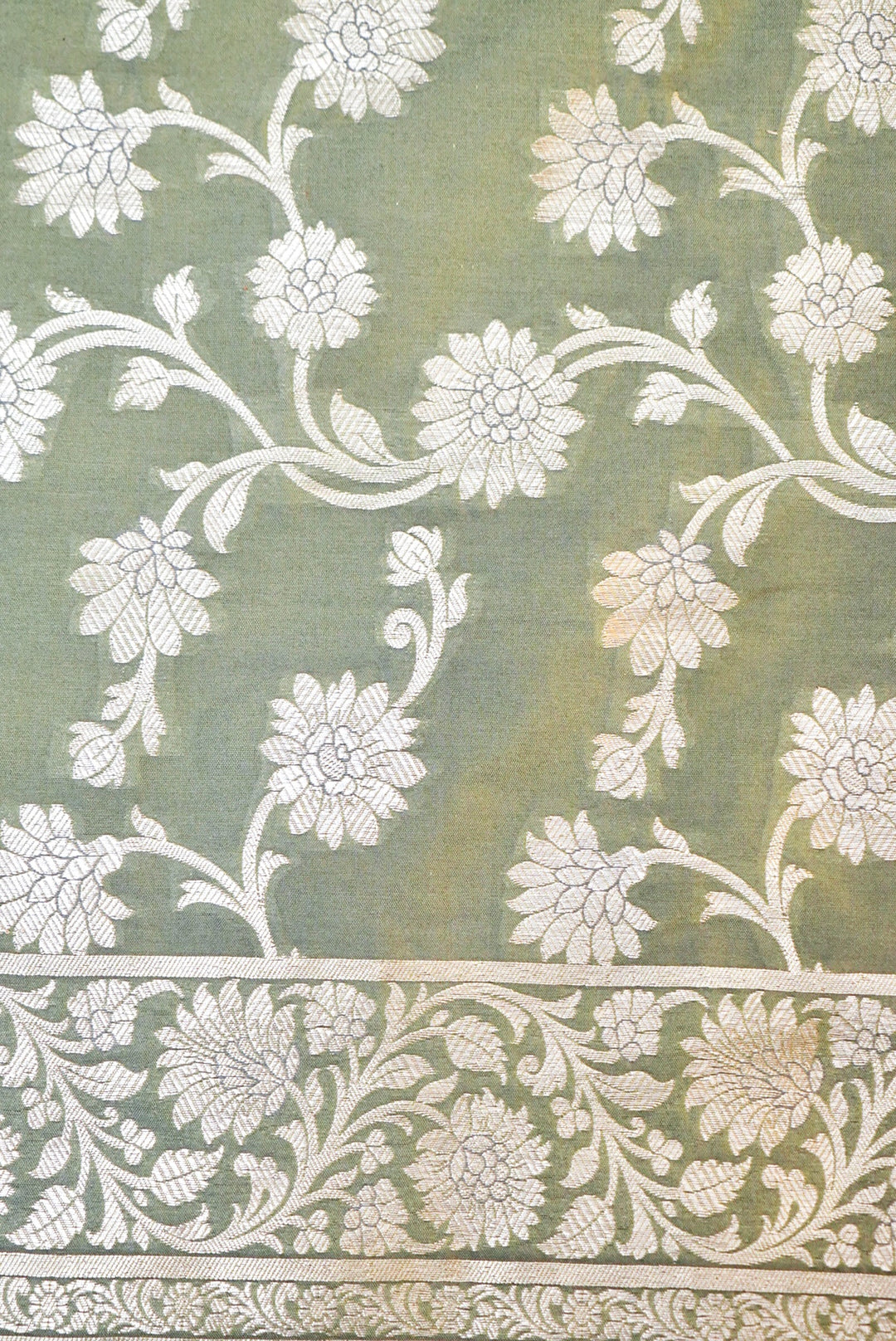 Pista Green Bridal Banarasi Silk Jaal Suit with Banarasi Booti Dupatta