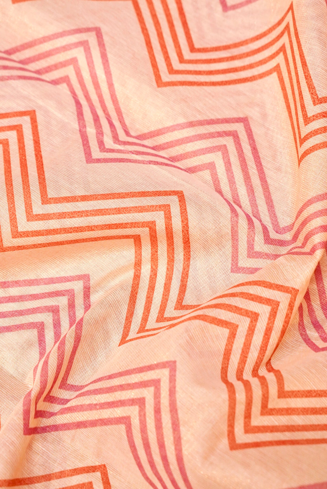 Rose Gold Pure Chanderi Tissue Silk Suit with Resham & Zardozi Embroidery