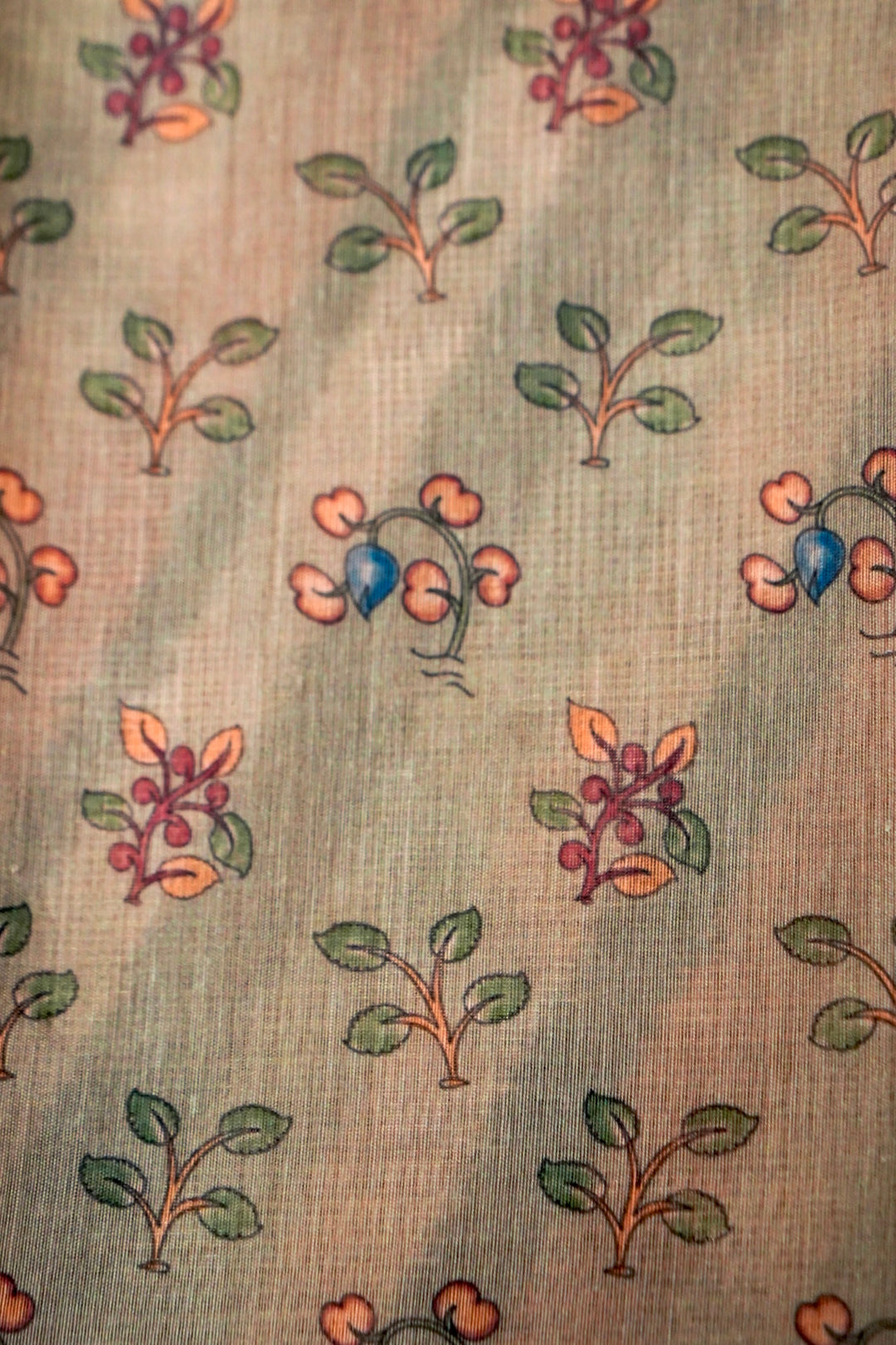 Royal Kota Saree with Aari Tari Multi Color Leheriya Design Artistic Kalamkari Pallu Blouse