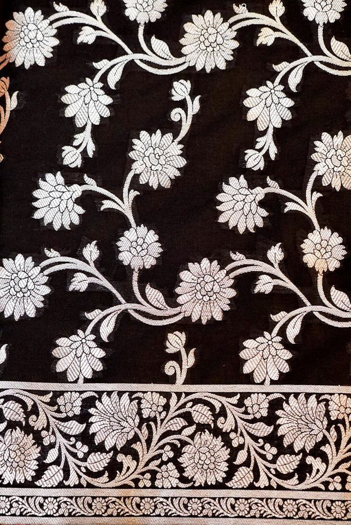 Black Banarasi Silk Jaal Suit with Banarasi Booti Dupatta