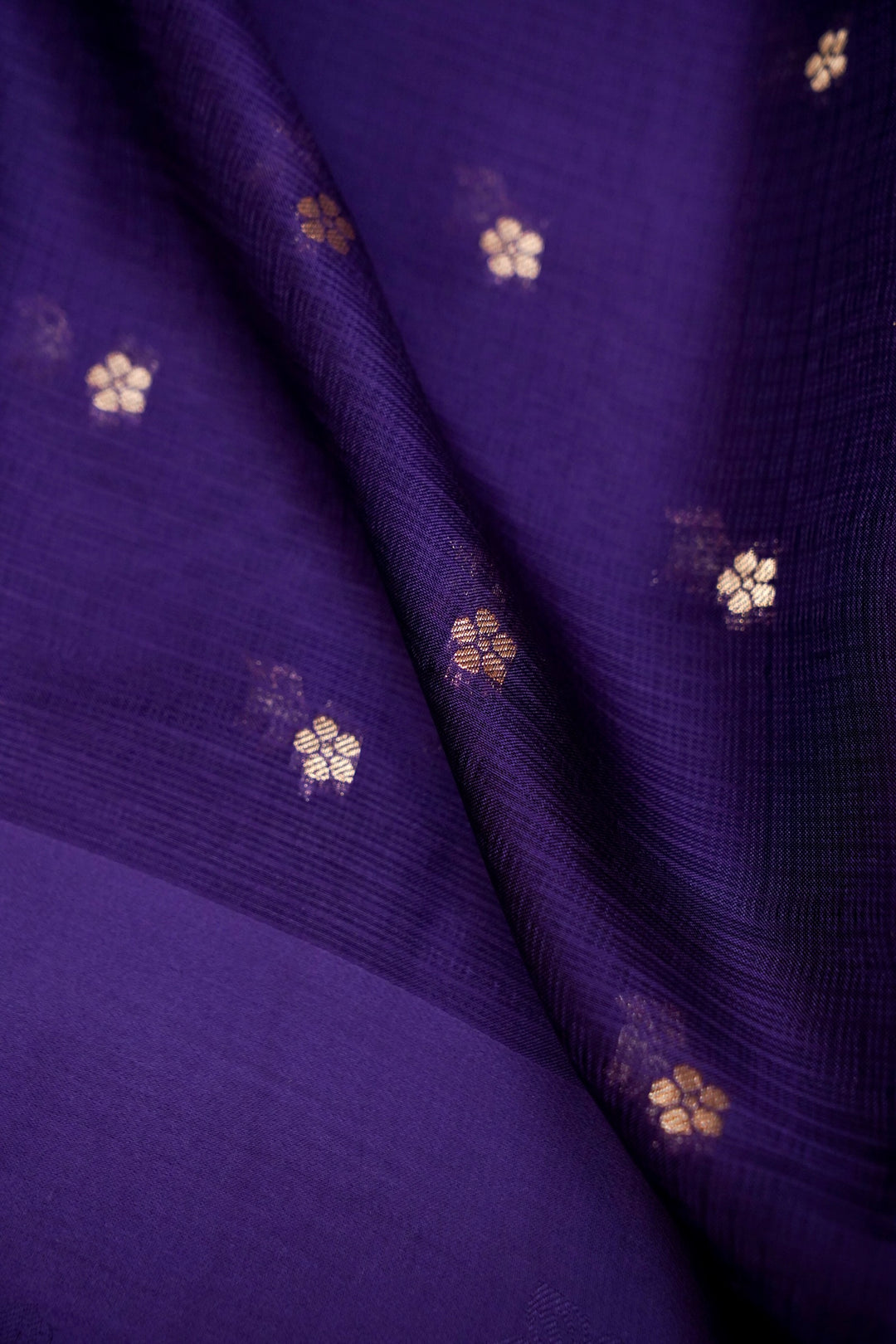 Purple Banarasi Kota Saree with Silk Border &amp; Paithani Inspired Weaving